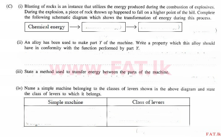 National Syllabus : Ordinary Level (O/L) Science - 2011 December - Paper II (English Medium) 1 3