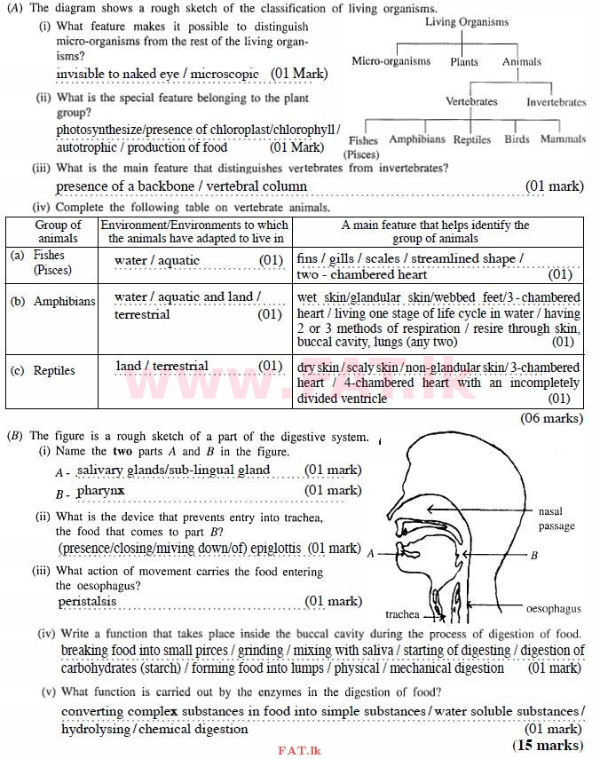 உள்ளூர் பாடத்திட்டம் : சாதாரண நிலை (சா/த) விஞ்ஞான - 2011 டிசம்பர் - தாள்கள் II (English மொழிமூலம்) 2 2297