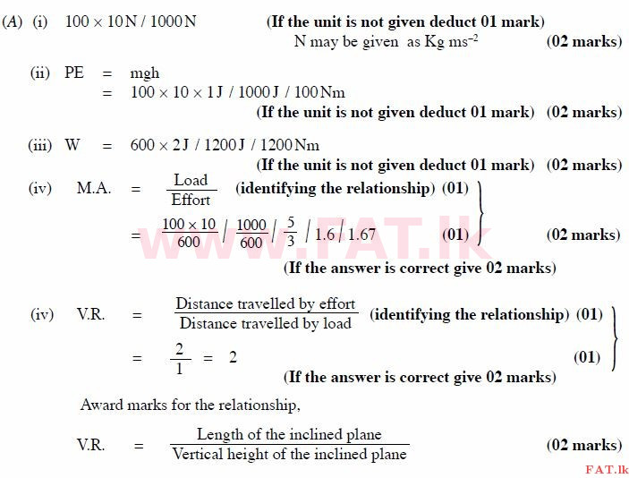உள்ளூர் பாடத்திட்டம் : சாதாரண நிலை (சா/த) விஞ்ஞான - 2011 டிசம்பர் - தாள்கள் II (English மொழிமூலம்) 9 2309