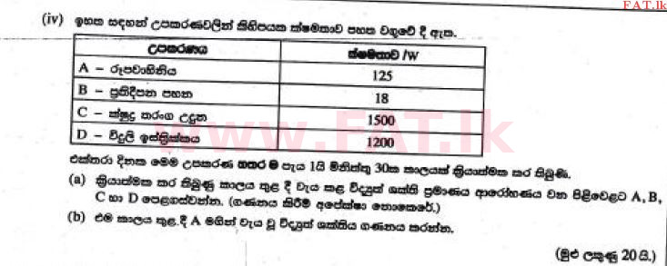 உள்ளூர் பாடத்திட்டம் : சாதாரண நிலை (சா/த) விஞ்ஞான - 2017 டிசம்பர் - தாள்கள் II (සිංහල மொழிமூலம்) 8 2