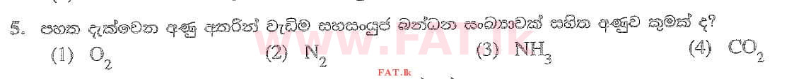 உள்ளூர் பாடத்திட்டம் : சாதாரண நிலை (சா/த) விஞ்ஞான - 2020 மார்ச் - தாள்கள் I (සිංහල மொழிமூலம்) 5 1