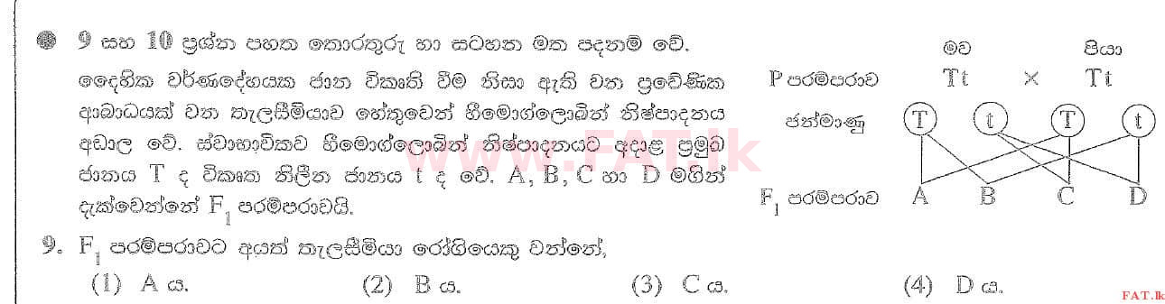 දේශීය විෂය නිර්දේශය : සාමාන්‍ය පෙළ (O/L) විද්‍යාව - 2020 මාර්තු - ප්‍රශ්න පත්‍රය I (සිංහල මාධ්‍යය) 9 1