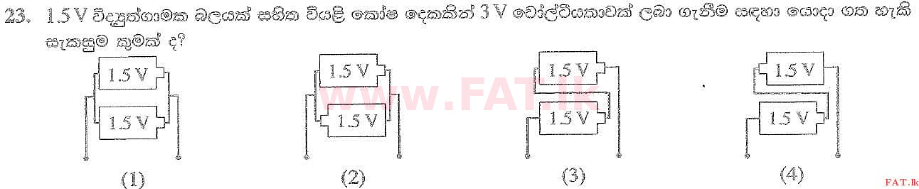දේශීය විෂය නිර්දේශය : සාමාන්‍ය පෙළ (O/L) විද්‍යාව - 2020 මාර්තු - ප්‍රශ්න පත්‍රය I (සිංහල මාධ්‍යය) 23 1