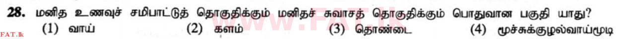 உள்ளூர் பாடத்திட்டம் : சாதாரண நிலை (சா/த) விஞ்ஞான - 2020 மார்ச் - தாள்கள் I (தமிழ் மொழிமூலம்) 28 1