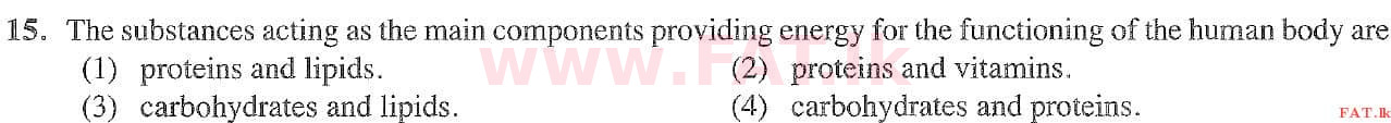 உள்ளூர் பாடத்திட்டம் : சாதாரண நிலை (சா/த) விஞ்ஞான - 2020 மார்ச் - தாள்கள் I (English மொழிமூலம்) 15 1