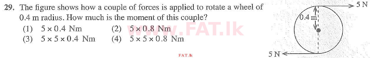 உள்ளூர் பாடத்திட்டம் : சாதாரண நிலை (சா/த) விஞ்ஞான - 2020 மார்ச் - தாள்கள் I (English மொழிமூலம்) 29 1
