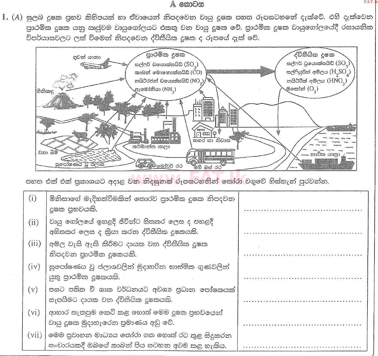 National Syllabus : Ordinary Level (O/L) Science - 2020 March - Paper II (සිංහල Medium) 1 1