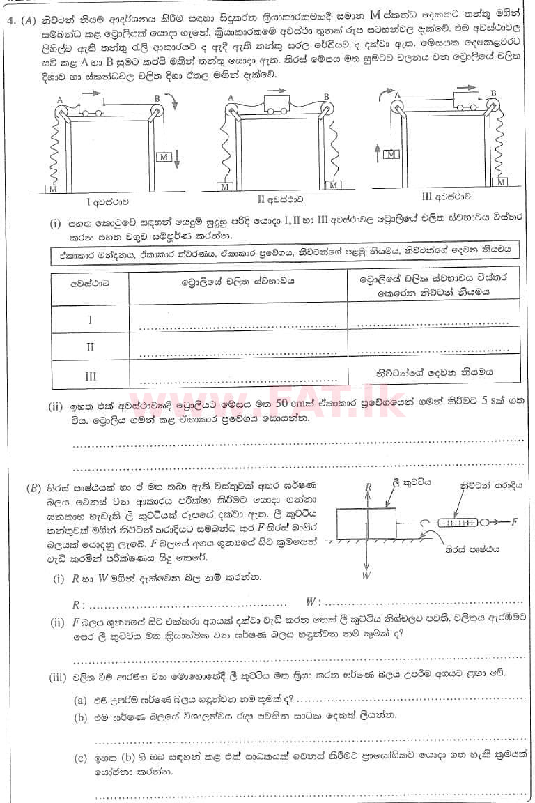 National Syllabus : Ordinary Level (O/L) Science - 2020 March - Paper II (සිංහල Medium) 4 1