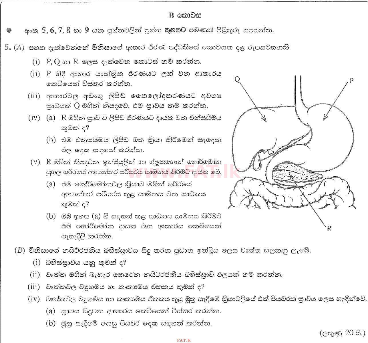 National Syllabus : Ordinary Level (O/L) Science - 2020 March - Paper II (සිංහල Medium) 5 1