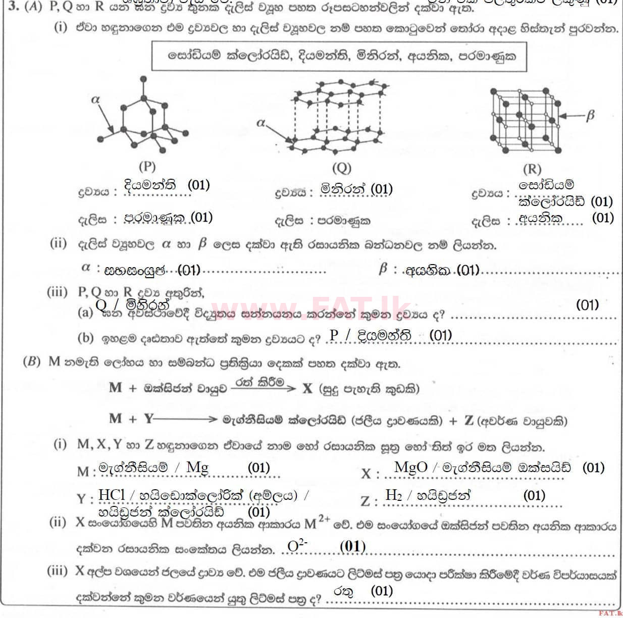 National Syllabus : Ordinary Level (O/L) Science - 2020 March - Paper II (සිංහල Medium) 3 4528