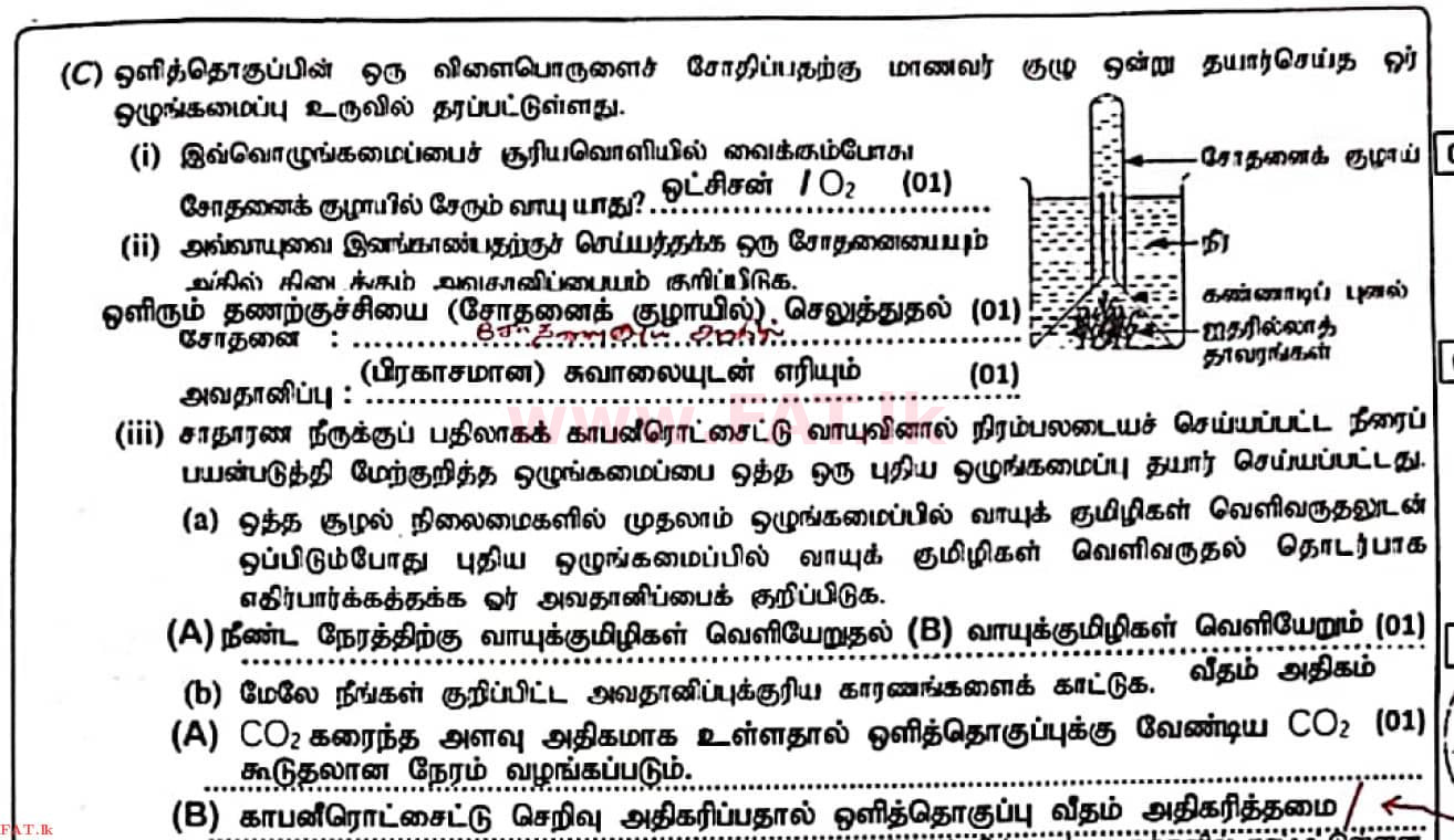 National Syllabus : Ordinary Level (O/L) Science - 2020 March - Paper II (தமிழ் Medium) 2 4541
