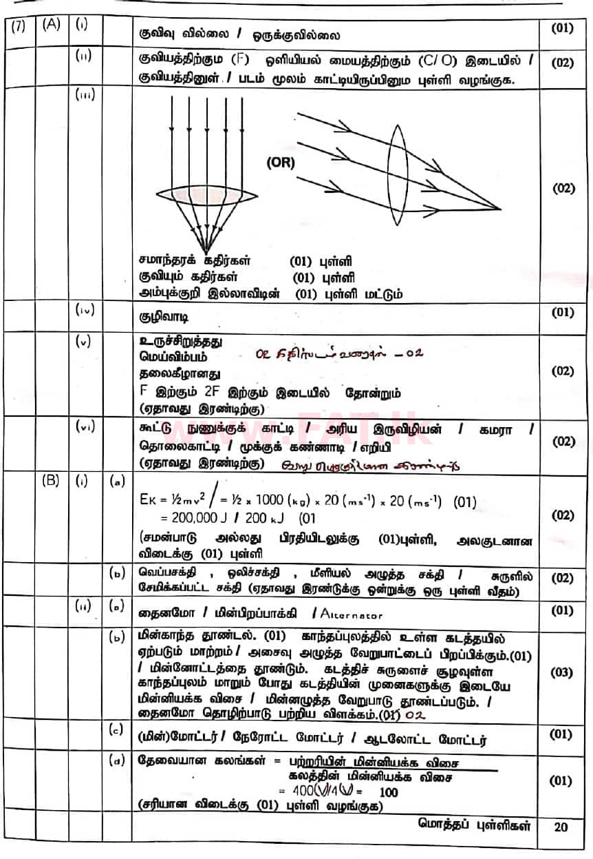 உள்ளூர் பாடத்திட்டம் : சாதாரண நிலை (சா/த) விஞ்ஞான - 2020 மார்ச் - தாள்கள் II (தமிழ் மொழிமூலம்) 7 4546