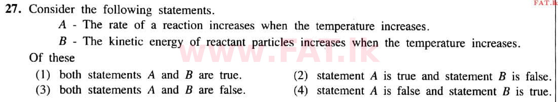 දේශීය විෂය නිර්දේශය : සාමාන්‍ය පෙළ (O/L) විද්‍යාව - 2021 මැයි - ප්‍රශ්න පත්‍රය I (English මාධ්‍යය) 27 1