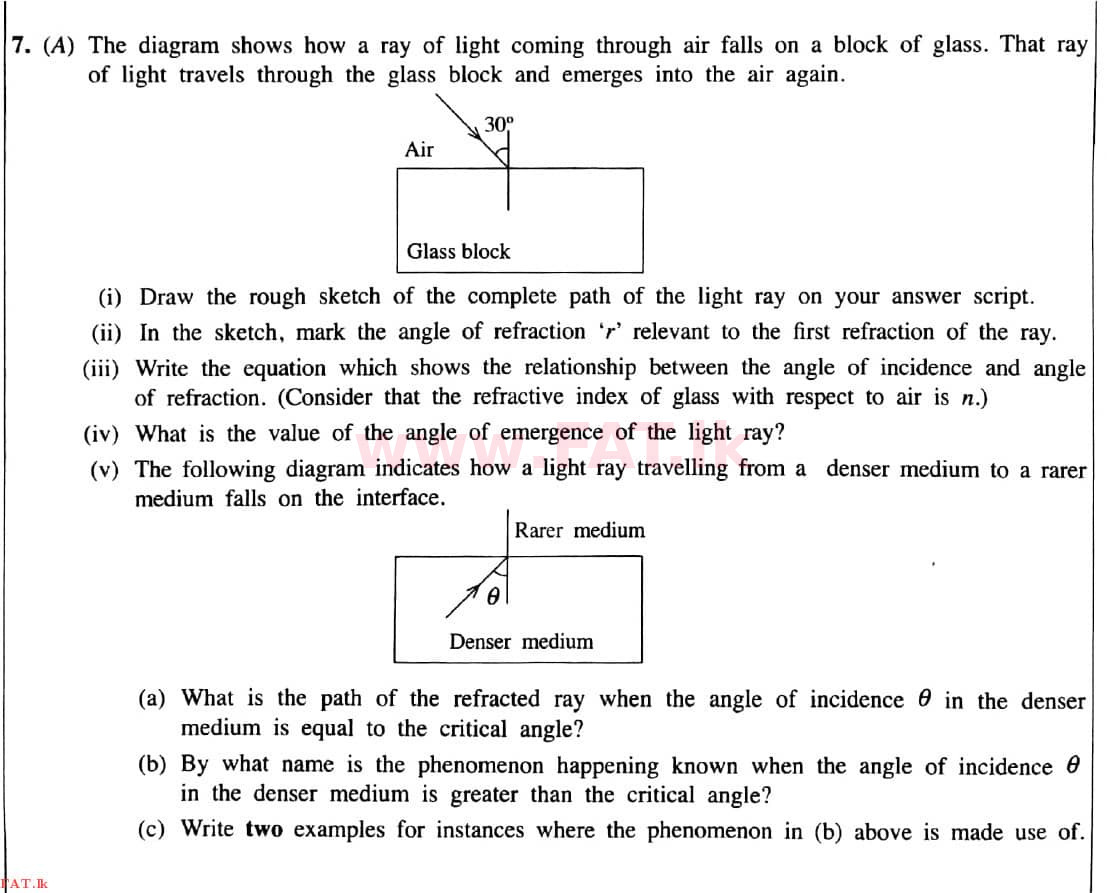 National Syllabus : Ordinary Level (O/L) Science - 2021 May - Paper II (English Medium) 7 1