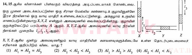 உள்ளூர் பாடத்திட்டம் : சாதாரண நிலை (சா/த) விஞ்ஞான - 2010 டிசம்பர் - தாள்கள் I (தமிழ் மொழிமூலம்) 14 1