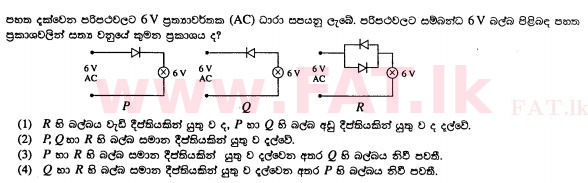 National Syllabus : Ordinary Level (O/L) Science - 2011 December - Paper I (සිංහල Medium) 34 1