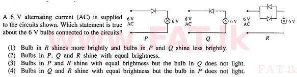 உள்ளூர் பாடத்திட்டம் : சாதாரண நிலை (சா/த) விஞ்ஞான - 2011 டிசம்பர் - தாள்கள் I (English மொழிமூலம்) 34 1