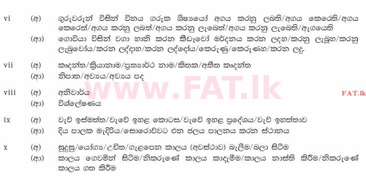 National Syllabus : Ordinary Level (O/L) Sinhala Language and Literature - 2010 December - Paper II (සිංහල Medium) 1 2555