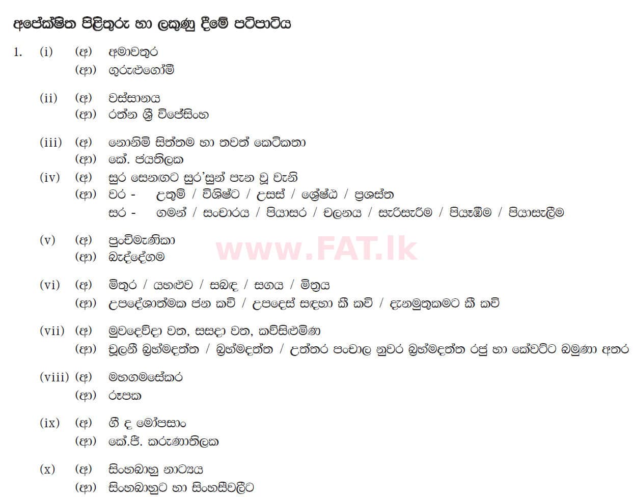National Syllabus : Ordinary Level (O/L) Sinhala Language and Literature - 2016 December - Paper III (සිංහල Medium) 1 4853