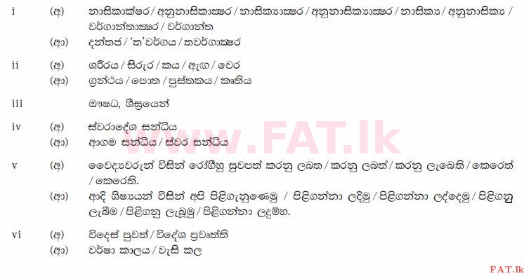 National Syllabus : Ordinary Level (O/L) Sinhala Language and Literature - 2011 December - Paper II (සිංහල Medium) 1 1893