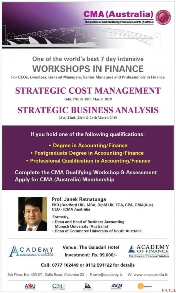Strategic Cost Management<br>
Strategic Business Analysis