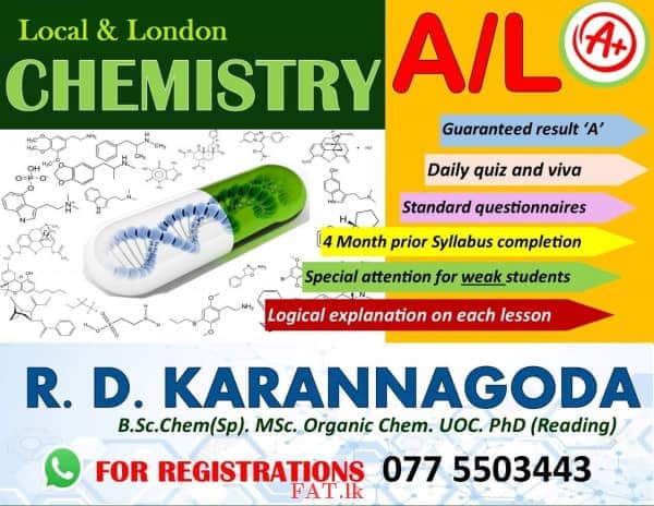 Chemistry A/L - Edexcel / Cambridge / Nationalm1
