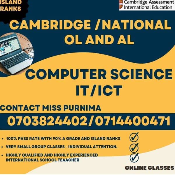 AS & A2 Computer Science classes | GCE AL & OL IT Classesm1