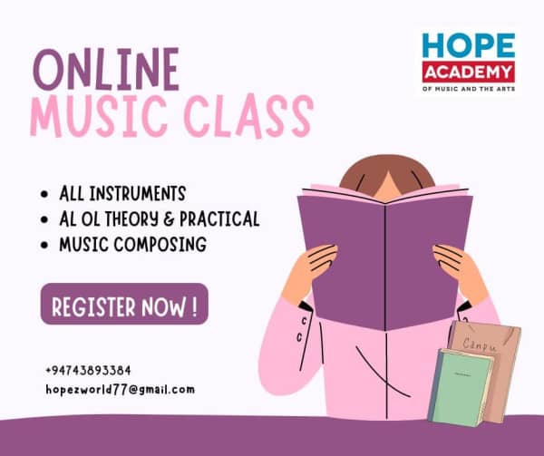Online Music Classes A/L, O/L