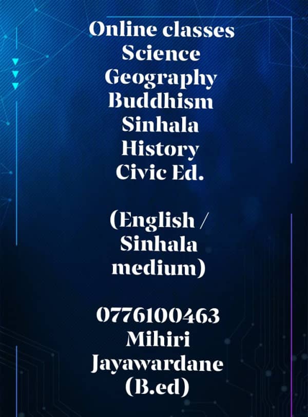 Online classes Science History Geography Civics Health