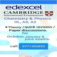 லண்டன் சா/த மற்றும் உ/த Edexcel மற்றும் Cambridge - இரசாயனவியல் மற்றும் பௌதீகவியல்