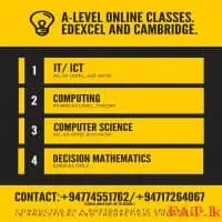 A/L Chemistry, Biology Physics, Maths and ICT or O/L Mathematics, ICT and Science classesmt3