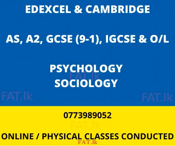 உளவியல் மற்றும் சமூகவியல் வகுப்புக்களை - Edexcel, Cambridgem1