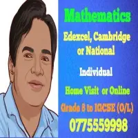 Individual Online or Home visit Maths tuition for IGCSE (Edexcel, Cambridge) G.C.E O/L