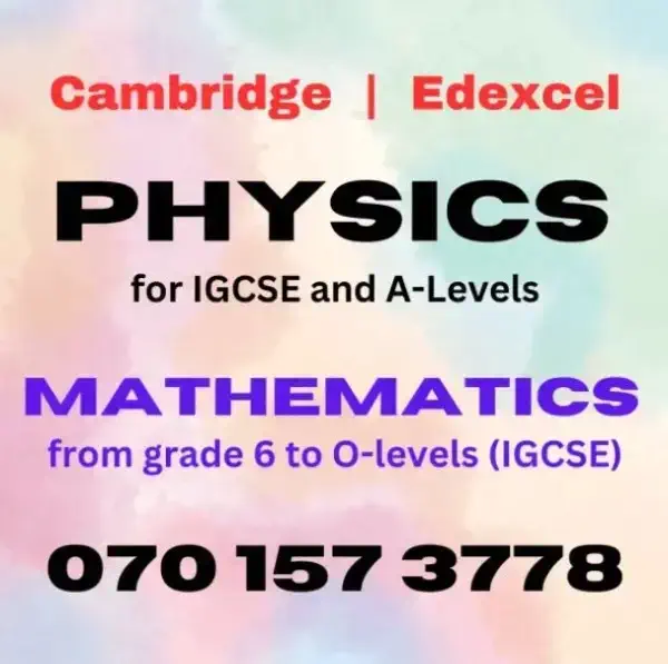 Physics / Mathematics / Science for GCE (O/L) / IGCSE / AS / IAL Students [Cambridge / Edexcel / AQA]m1