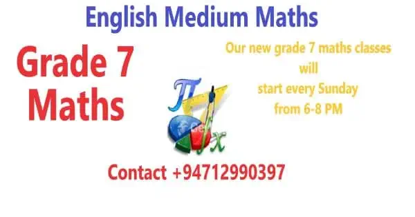 English Medium Maths Classes (6-11) in Colombo / Malabe (Conduct by Government Teacher)m1