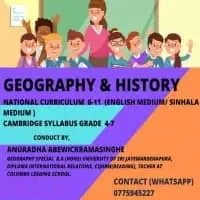 Grade 6-11 English Medium and Sinhala Medium Geography and 6-9 EM/SM History Class