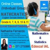 ஒன்லைன் கணிதம் மற்றும் புள்ளியியல் வகுப்புக்களை தரம் 6 to சா/த மற்றும் உ/த - உள்ளூர் / எடெக்சல் / கேம்பிரிட்ஜ்