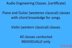 Audio Engineering Classes / Music Lessons