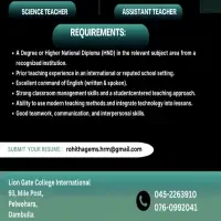 Vacancies - Subject Teachers - Dambulla