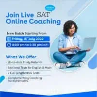 IELTS, SAT, TOEFL Live Online Coaching