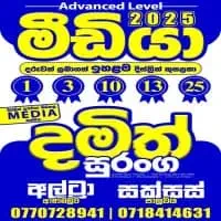 සිංහල මාධ්‍යයෙන් උ/පෙ Media පන්ති