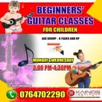 Beginners Guitar Classes for Children - මහරගම