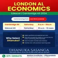London AL Economics (Cambridge / Edexcel AS 2024)