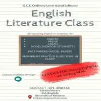 G.C.E. O/L English Literature Classes (Local Syllabus)