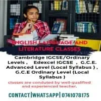 English Language and Literature Classes - Local, Cambridge, Edexcel
