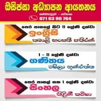 English, Maths, Sinhala Classes - Preschool to Grade 11