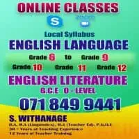 English Classes (Grade 6 to G.C.E A/L)