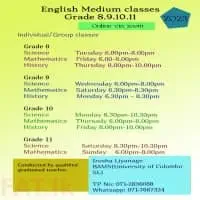 English medium online classes