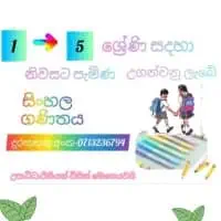 Grade 1 to 5 - Sinhala and Maths Classes