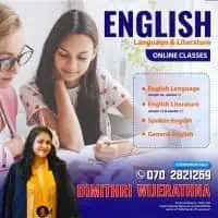 ஒன்லைன் ஆங்கிலம் வகுப்புக்களை - தரம் 6-11 / ஆங்கிலம் பேச்சுத்திறன்